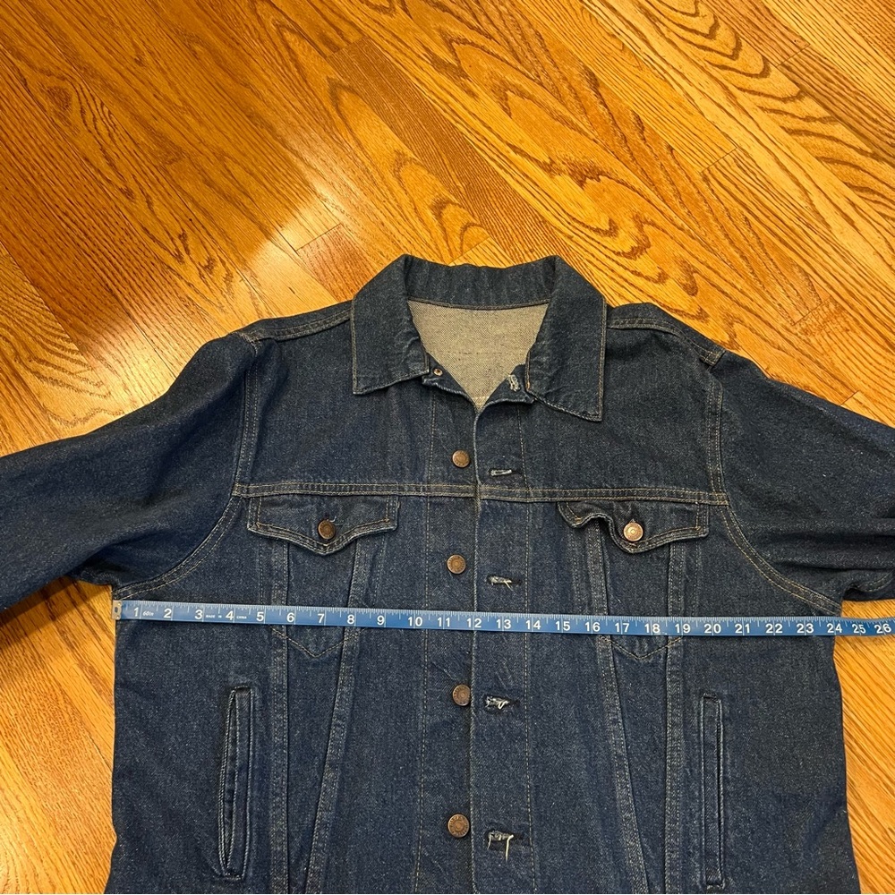 Vintage 80s 90s Denim Jacket Floral Tapestry Patch Back Western Jean Women’s M - Picture 11 of 13